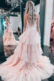 princess-pink-wedding-dress-with-tulle-tiered-skirt