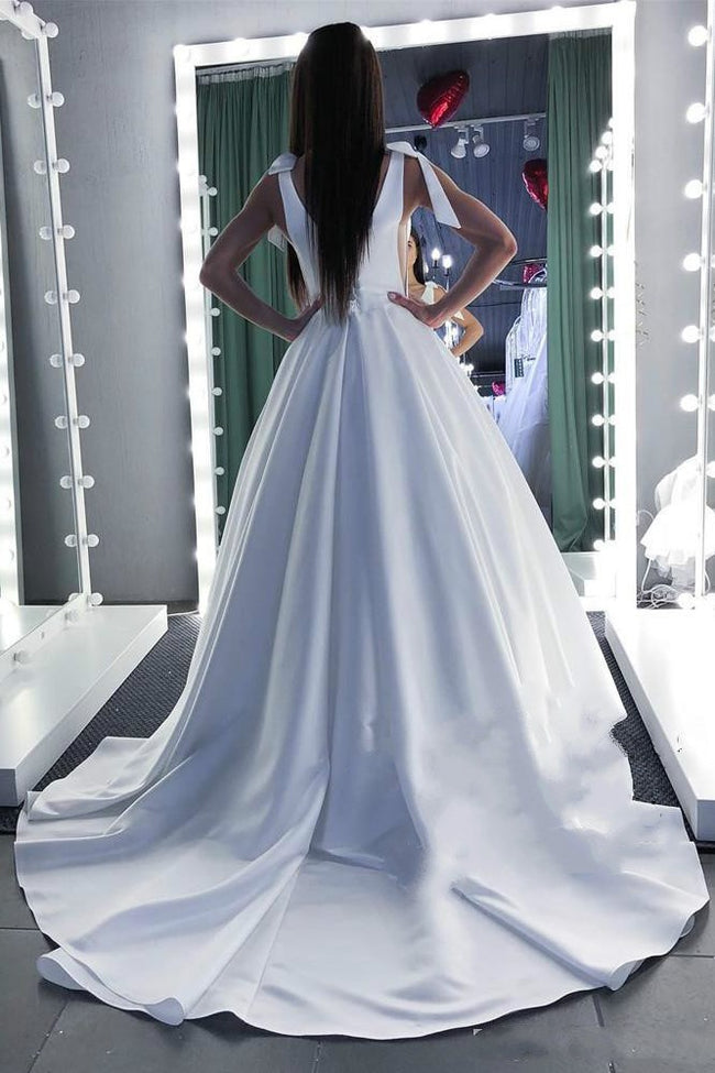 pure-white-satin-wedding-dress-illusion-plunging-neckline-1