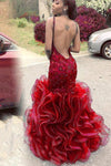 red-lace-mermaid-style-prom-gown-ruffles-skirt-vestido-de-fiesta-de-graduación