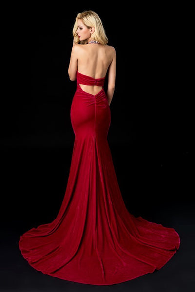 red-velvet-mermaid-evening-dresses-with-jewelry-neck-1