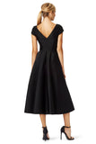 retro-hepburn-black-dress-boat-neck-satin-prom-gown-short-1