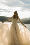 romantic-champagne-wedding-dress-with-lace-long-sleeves