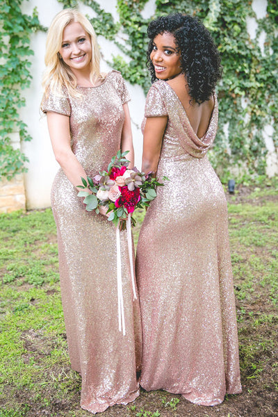 rose-gold-sequin-bridesmaid-dress-with-sleeves-metallic-dresses-1
