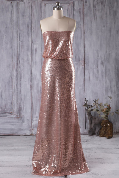 rose-gold-sequin-bridesmaid-gown-with-strapless-blouson-top