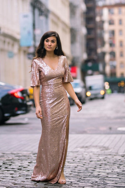 rose-gold-sequin-evening-dresses-with-sleeves-1