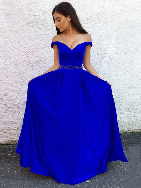 royal-blue-a-line-long-prom-dresses-with-beaded-waistband-2
