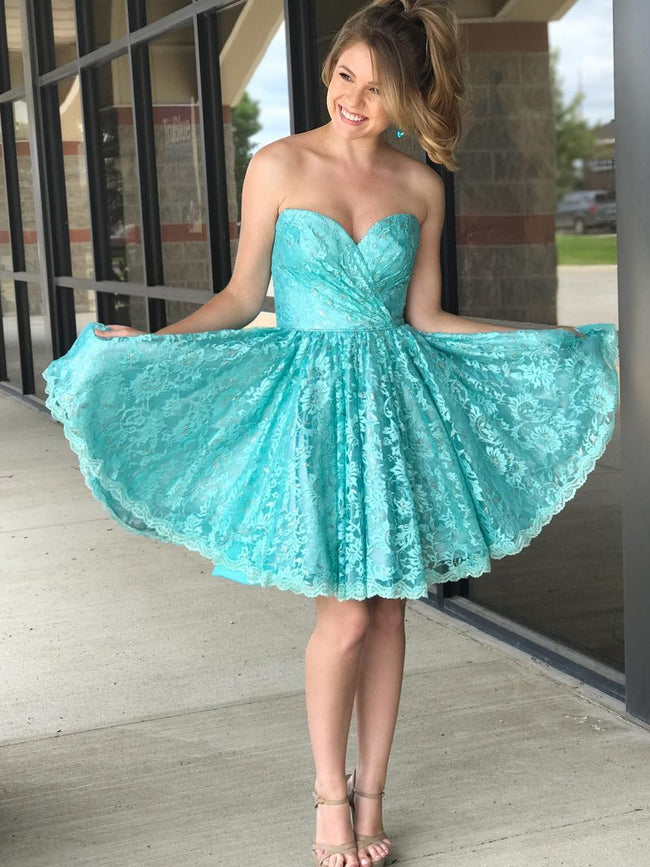 ruched-sweetheart-lace-tiffany-blue-homecoming-dresses-short