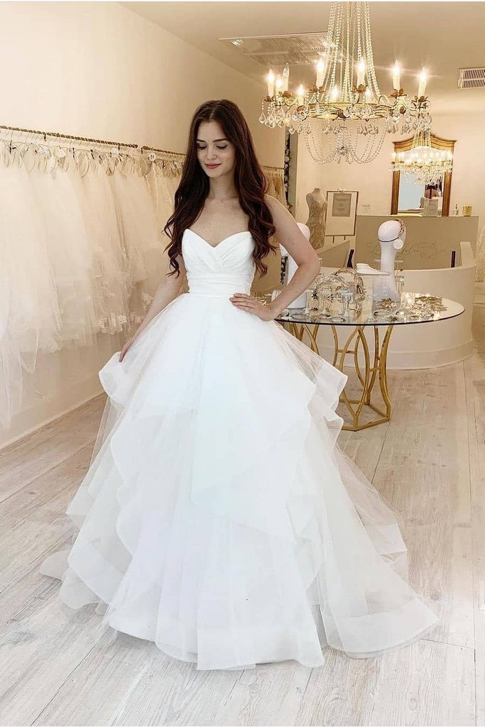 Ruched Sweetheart Wedding Dresses with Full Skirt loveangeldress Ruched Sweetheart Wedding Dresses with Full Skirt loveangeldress