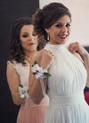 ruching-high-neck-beach-wedding-dress-with-chiffon-skirt-2