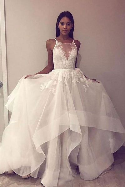 ruffled-2019-style-wedding-dress-with-lace-illusion-bodice