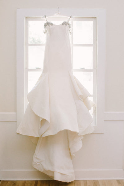 Ruffles Satin Mermaid Backless Wedding Dresses Under $500