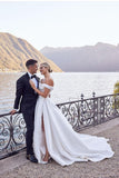 satin-cathedral-train-wedding-dresses-with-ruched-off-the-shoulder-neckline-3