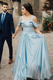 satin-light-blue-prom-gowns-with-folded-neckline
