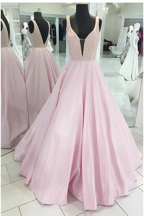 satin-pink-evening-dresses-with-rhinestones-bodice