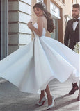 satin-short-white-bridal-dresses-with-beaded-lace-bodice-1