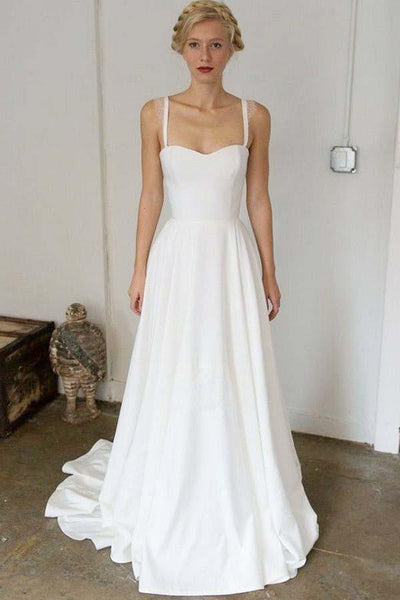 satin-skirt-summer-wedding-dress-with-double-straps