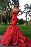 satin-strapless-red-mermaid-dress-for-prom-with-open-back