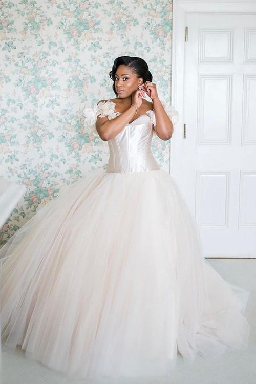 satin-tulle-princess-wedding-gown-with-flowers-shoulder-straps