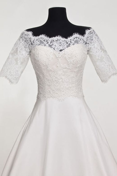 Bridal Lace Wedding Jacket with Sleeve Boleros