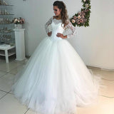 scalloped-lace-tulle-bridal-dress-with-long-sleeves-1