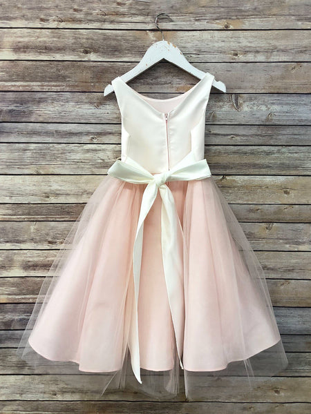 scoop-neck-ivory-champagne-flower-girl-dress-with-tulle-skirt-2