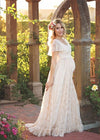 scoop-neck-lace-pregnant-women-dress-with-short-sleeves