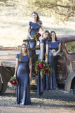 scoop-neck-short-sleeves-blue-sequin-bridesmaid-dress-style