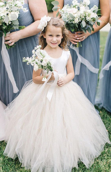 scoop-neck-tulle-and-satin-flower-girl-dress-with-rhinestones-belt