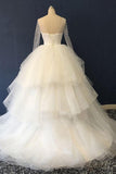 see-through-pearls-neckline-long-sleeves-ball-gown-wedding-dress-1