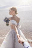 sequin-and-crystals-wedding-dresses-off-the-shoulder-1