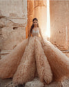 sequin-sweetheart-champagne-wedding-gown-ruffled-skirt-2