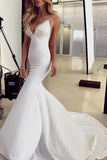 sexy-white-mermaid-style-wedding-dresses-with-spaghetti-straps