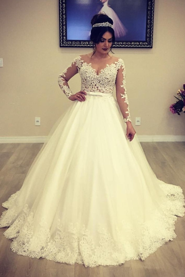 sheer-lace-long-sleeves-wedding-dress-with-appliqued-train-1
