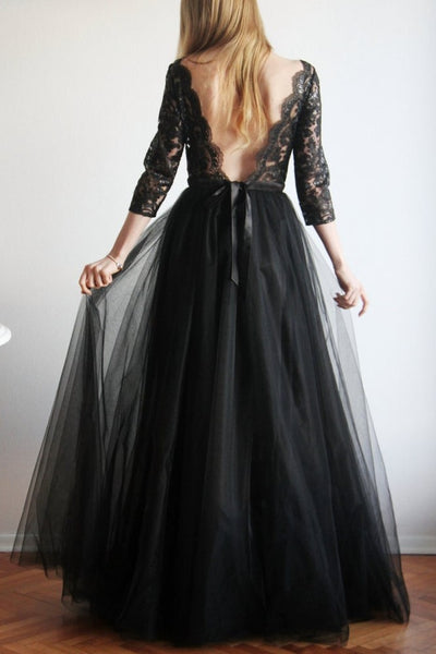 sheer-lace-tulle-black-prom-dresses-with-3-4-sleeves-1