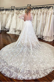 sheer-long-sleeves-wedding-gown-with-full-lace-train