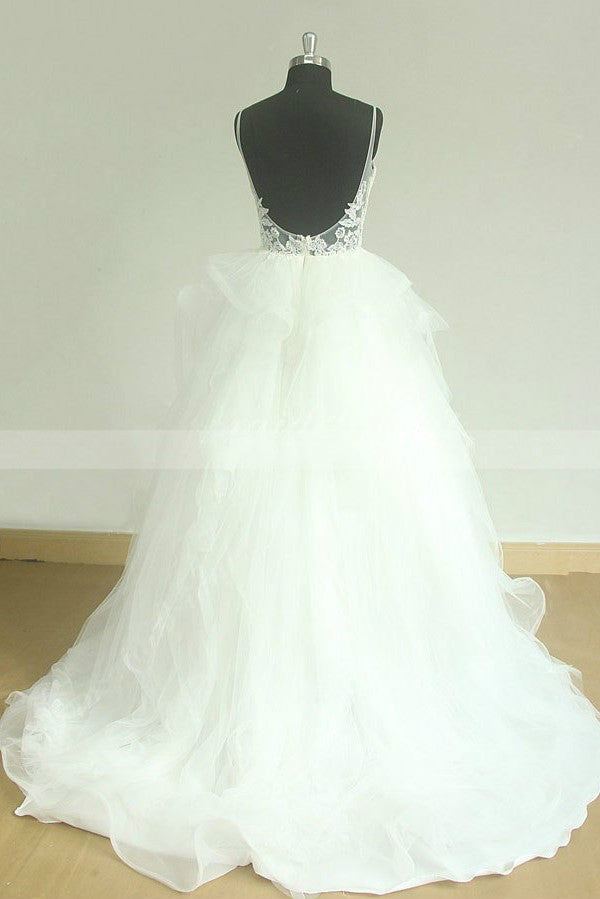 shimmering-wedding-dress-with-lace-straps-and-horsehair-trim-skirt-1