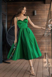 short-green-prom-dress-with-a-line-satin-skirt