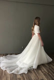 short-sleeve-modest-wedding-gown-with-long-train-1