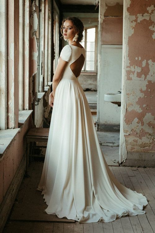 short-sleeves-modest-bride-dress-with-hollow-back-1