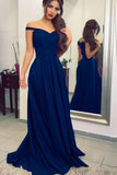 simple-dark-blue-prom-long-dresses-with-off-the-shoulder
