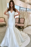 simple-mermaid-satin-wedding-gown-with-v-neckline