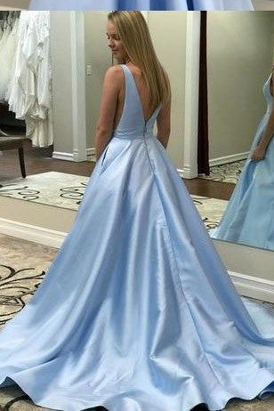 simple-yellow-satin-prom-dresses-with-v-neckline-1