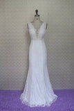 sleeveless-lace-wedding-dress-with-illusion-v-neckline