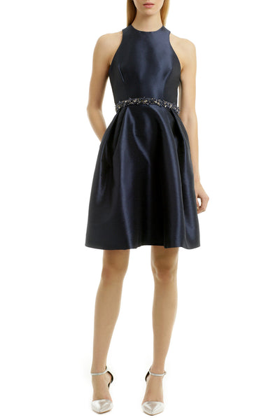 sleeveless-navy-satin-homecoming-gown-with-beaded-belt