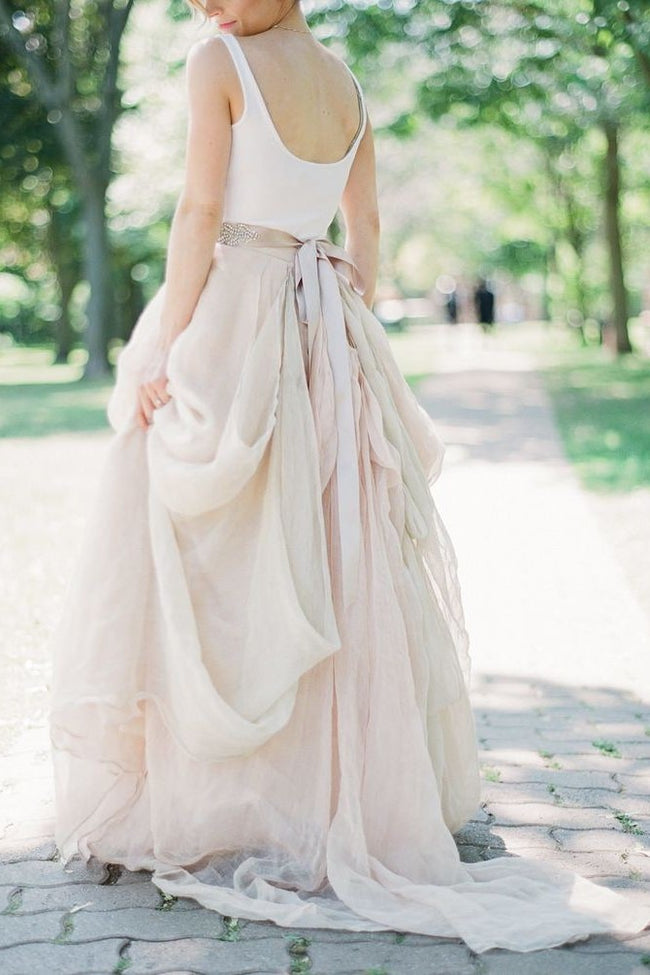 sleeveless-rustic-wedding-dresses-with-chiffon-skirt-1