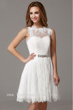 sleeveless-short-lace-little-white-dress-for-homecoming-party