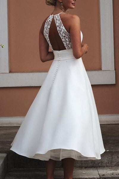 sleeveless-tea-length-wedding-dress-with-lace-hollow-back-1