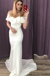 slim-simple-wedding-gown-with-flounced-neckline