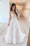 spaghetti-straps-wedding-dress-with-appliques-bodice-and-skirt