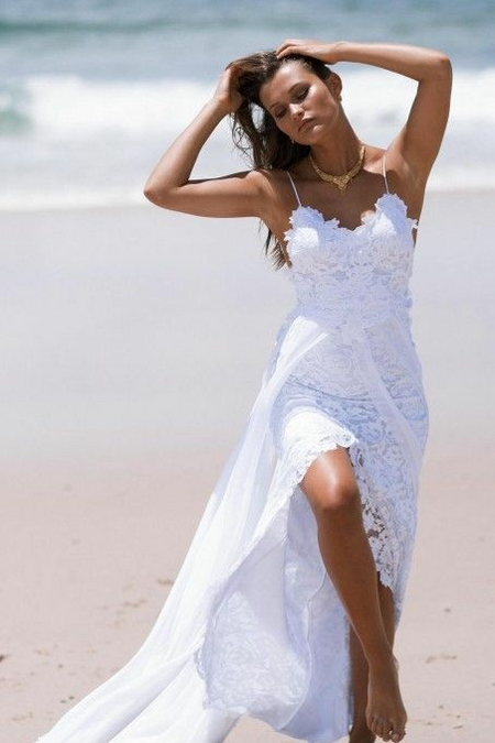 Bohemian Lace Summer Wedding Dress for Bride Tulle Skirt